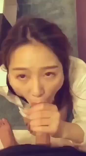 just a typical asian girl sucking on a white cock