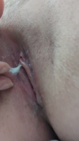 Pussy full of cum