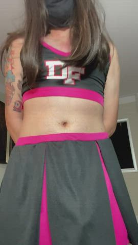 cheerleader cheerleaders femboy girl dick sissy sissy slut surprise teasing upskirt