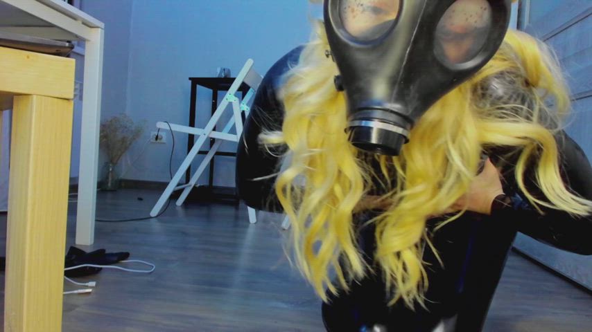 fetish latex mask mistress rubber gif