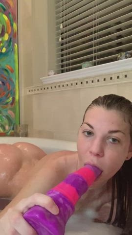 Bad Dragon Deepthroat Huge Dildo Porn GIF by athroatgoddess