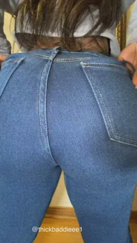 Ass BBW Big Ass Ebony Jeans gif