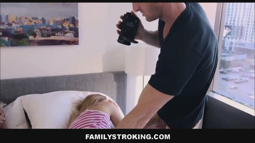 Petite Blonde Teen Stepdaughter Surprise From Stepdad POV