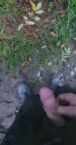 big dick exhibitionist outdoor pee peeing penis piss pissing voyeur gif