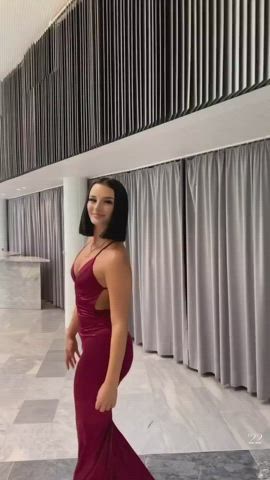 Brunette Dress German gif