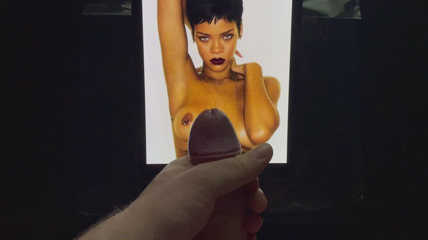 boobs celebrity cum on tits cumshot facial rihanna small tits tits tribute gif