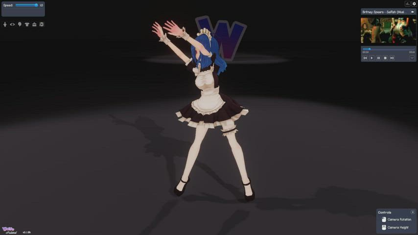 anime dancing maid gif