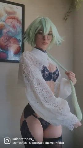 cosplay lingerie solo gif