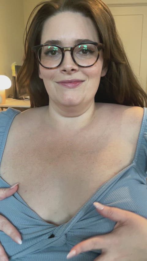 bbw big tits brunette chubby onlyfans tits gif