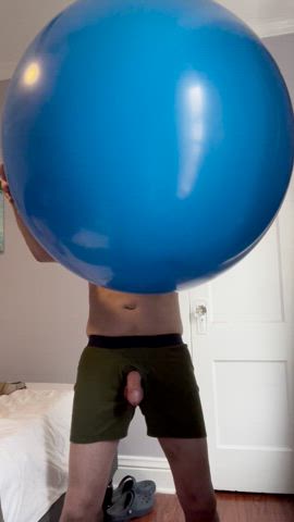 amateur balloons big dick bouncing cock edging fetish male masturbation masturbating