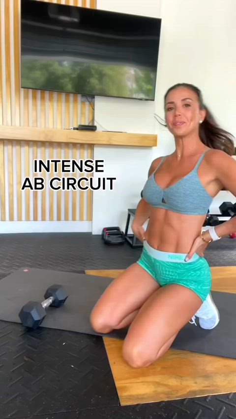 fit fitness latina muscular girl workout fit-girls gif