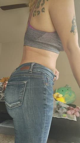 big ass big tits jeans natural gif