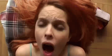 beautiful agony european non-nude pale redhead gif