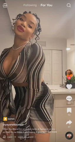 Big Tits Boobs Dancing Ebony Nipple Nipples See Through Clothing Tits gif