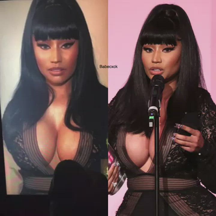 Nicki Minaj Tits draining nut from BBC