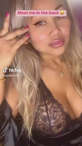 asian big tits lingerie teasing tiktok tits gif