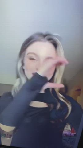 big tits blonde celebrity cum cumshot facial jerk off tiktok tribbing tribute gif