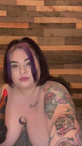 bbw babe big tits boobs cute masturbating natural tits onlyfans thick gif