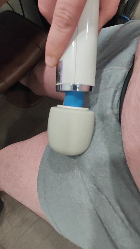 homemade magic wand male masturbation masturbating nsfw onlyfans gif