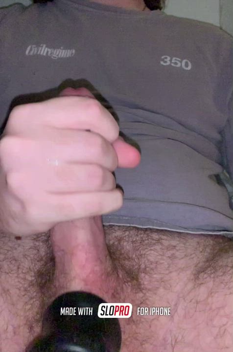 Big Dick Cumshot Solo gif