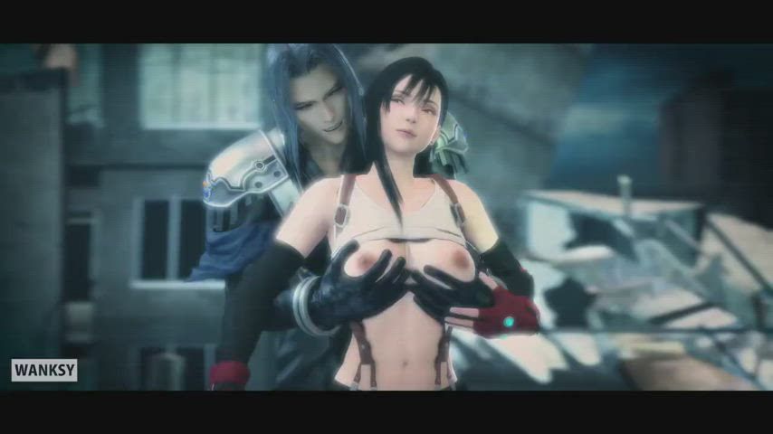 3D Hentai Animation of Sephiroth Feeling Tifa's Boobies Up with both of them Voiced!