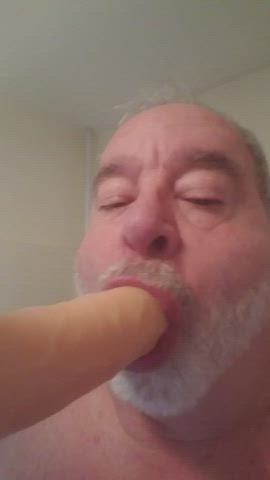 Deepthroat Dildo Sucking gif