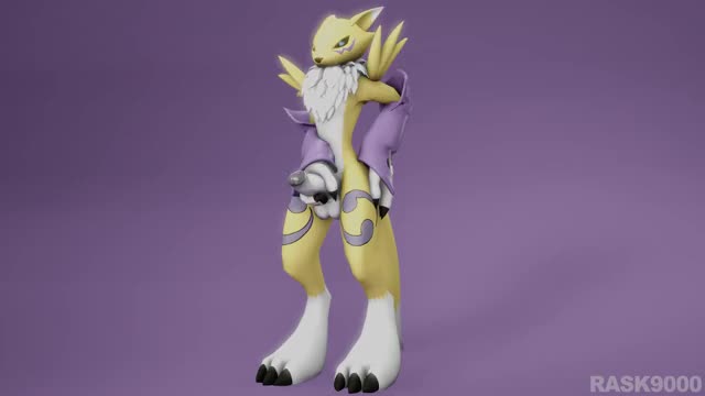 [SFM] Male Renamon Jerking Off