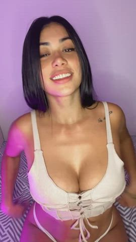 brunette latina tits gif