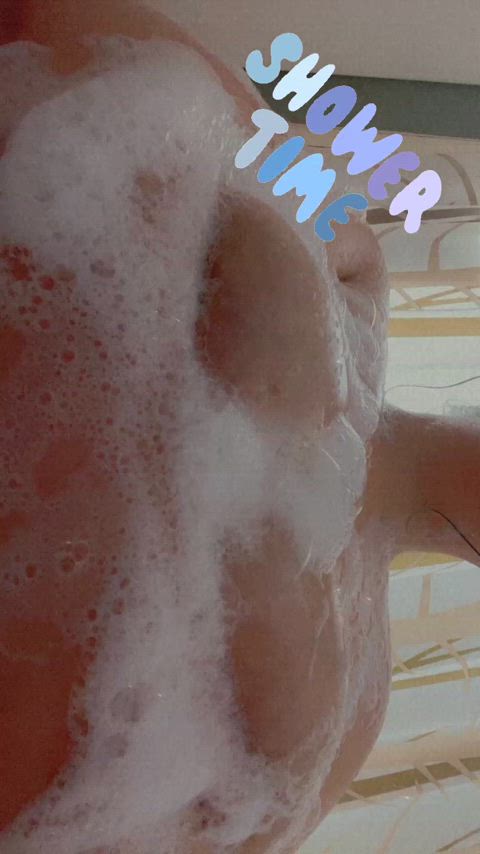 big tits bouncing tits huge tits natural tits shower soapy tits gif