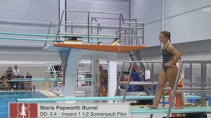 🍑Phat Ass Cute Petite 🎓NCAA Diver👙 Maria Papworth Burrel 🔥 - 1M Springboard