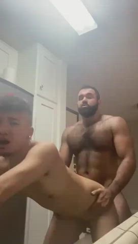 anal gay standing doggy gif