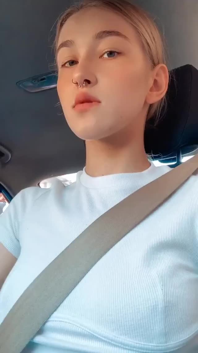Flashing tits in a car. What could be better?
