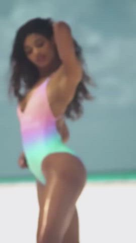 Babe Babes Beach Celebrity Ebony Model Pretty Swimsuit gif