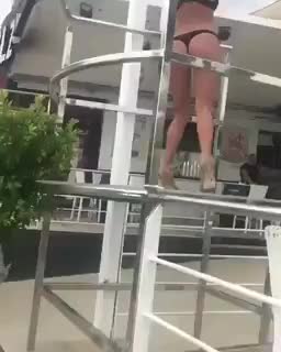 Dancing bikini girl