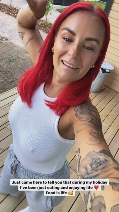 Redhead Tattoo Twerking gif