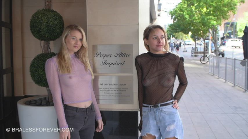They wore sheer tops for the entire day