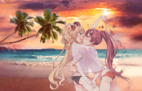 Bikini Lesbian Yuri gif