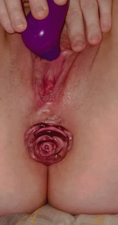 Anal Play Butt Plug Clit Clit Rubbing Masturbating Pussy gif