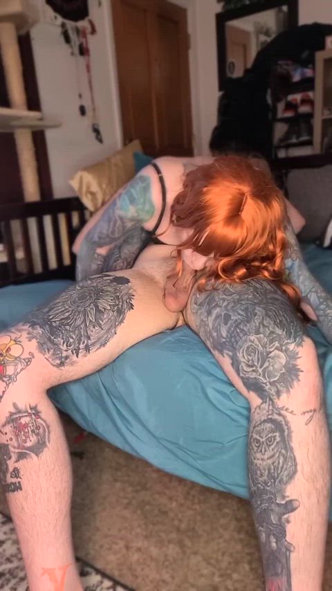 69 blowjob cock deepthroat milf onlyfans redhead gif