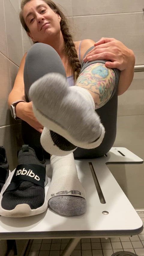 Wanna sniff my gym feet?