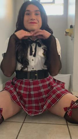 schoolgirl sissy sissy slut gif