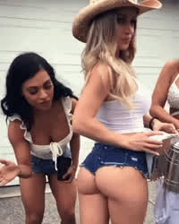 Ass Booty Bubble Butt Cowgirl Smacking Spanked gif