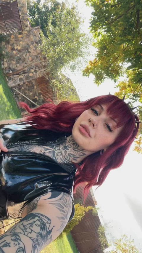 alt femdom mistressmercyrage red hair worship gif