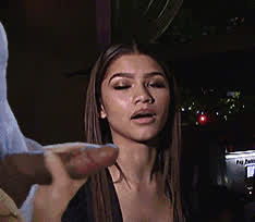 Big Dick Celebrity Fake Handjob Zendaya gif