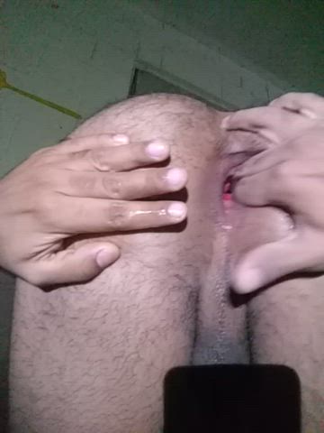 ass fingering hairy gif