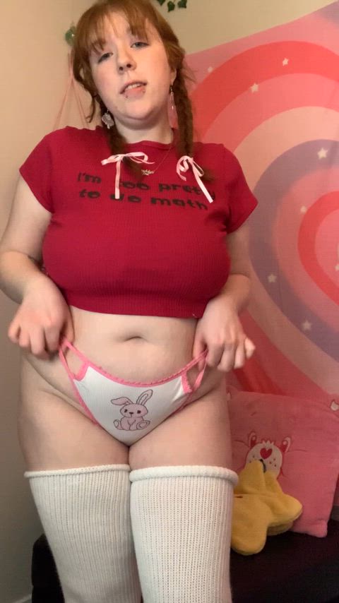 amateur bbw chubby curvy cute lingerie panties redhead socks tease curvy-chicks thick-bbw-babes