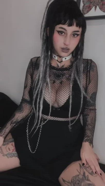 Big Tits Goth Latina Tattoo gif