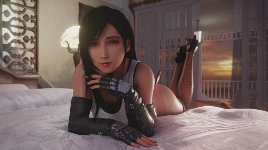 3d animation tifa lockhart gif