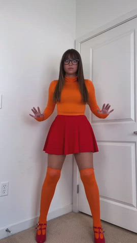 heels latex skirt tiktok gif