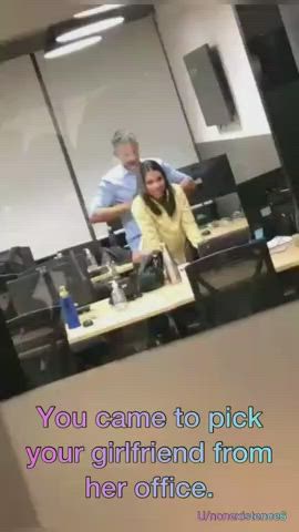 blowjob boss cheating clothed coworker cuckold doggystyle girlfriend office gif